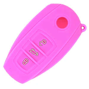Custodia in silicone ciotola case per VW Touareg dal 2010 chiave keyless go 7P5 rosa - Foto 1 di 3