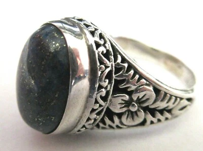 Genuine Blue Lapis Sterling Silver 925 Ring Size 9 - Image 1 of 3