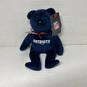Ty Beanie Baby NFL lizenzierter NEW ENGLAND PATRIOTS Bär 8 Zoll marineblau - Bild 1 von 9