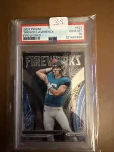 2021 Trevor Lawrence Fireworks #F21 Psa 10 - Picture 1 of 2