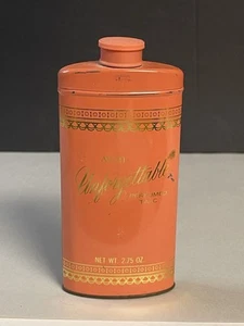Avon Unforgettable Perfumed Talc Talcum Powder Mostly Full 2.75 oz Vintage Tin - Picture 1 of 4