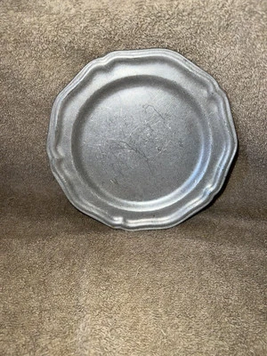 Wilton Armetale Pewter Dinner Plates 7" Scallop Edge RWP Matte Made in USA - Image 1 of 4