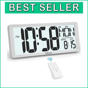 Remote-Controlled Digital Wall Clock with Alarm & Count Down Timer - Easy Setup - Picture 1 of 10