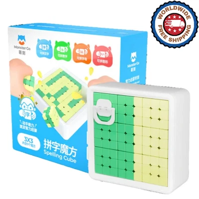 Monster Go Spelling Cube - 4x4 (verde e giallo) - Immagine 1 di 4