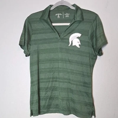 Antigua Michigan State Green Spartans Polo Shirt, Mens Size Large - Image 1 of 4