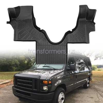 Alfombrillas TPE forros para todo tipo de clima negras para Ford Econoline 2005-2025 primera fila Foto 1 de 4
