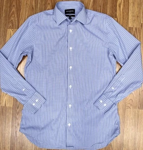 CAMISA BONOBOS SASTRE FIT ALGODÓN AZUL/BLANCO/AZUL MARINO CUADROS TALLA 16 GRANDE, L - Imagen 1 de 3
