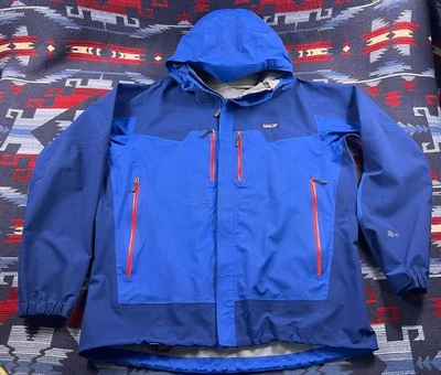 Patagonia Jacket Mens XL River Salt H2NO Rain Hooded Fly Fishing Hiking Coat - Image 1 of 4