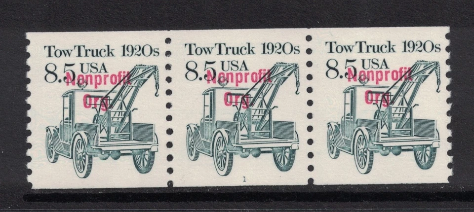 Scott 2129a- MNH- Plate Number Strip of 3, #1- 8.5c Tow Truck 1920s- mint PNC3 - Image 1 of 1