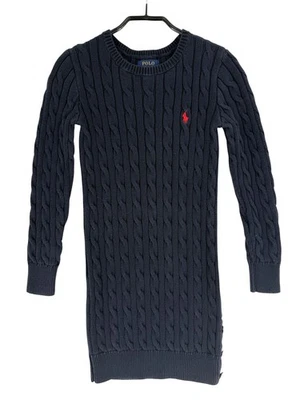 Vestido de manga larga de algodón de punto para niñas Polo Ralph Lauren para niñas talla 7 años Foto 1 de 4