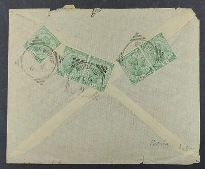1921 Bushehr Bushire (Persia) to USA Cover,  2½ Anna India postage used Abroad - Image 1 of 4