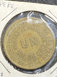 1964 Peru 1 Sol de Oro - Picture 1 of 2