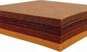 4X8 Pcs Felt Fabric Sheet 6X6 Inches Brown Series Craft Squares Nonwoven 1Mm Thi - Picture 1 of 6