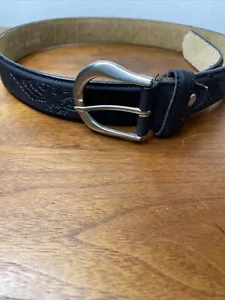 Herren schwarz Tooled Leder Gürtel Gr. 36 - 38 Eagle USA Cowboy Western - Bild 1 von 9