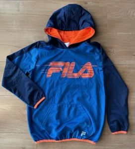 Fila Boys Long Sleeve Multicolor Hoodie Sweatshirt Blue/Orange Size-S(5-6) NWOT - Picture 1 of 2