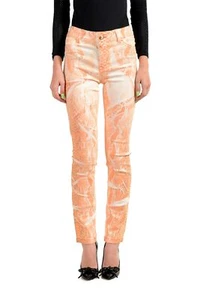 Just Cavalli Women's Animal Print Stretch Denim Leggings Pants US 26 IT 40 - Picture 1 of 5