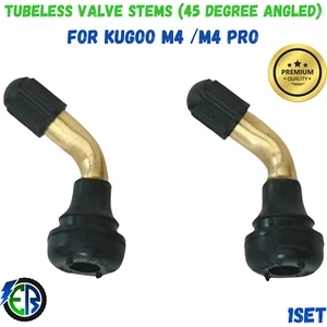 Bugoo M4 Tiges de valve tubeless pneu 45 degrés coudé Snap Fit pour M4 M4 PRO 2PCS - Photo 1/12