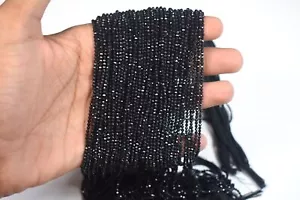 Natural Black Spinel Micro Faceted Round Shape 2MM AAA+ Shiny Gemstone Beads 12" - Picture 1 of 8
