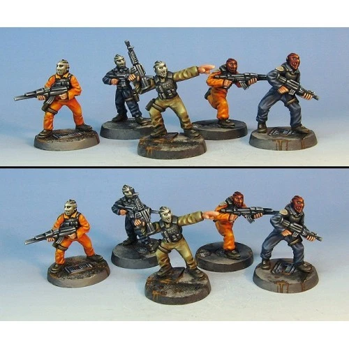 Armorcast 28mm Pewter TAC002 High-Tech Criminal Set - New Modern Mobocracy Minis - Image 1 of 1