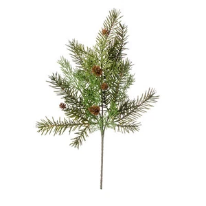 Darice Christmas Floral Christmas Pine Pick with Cedar Cones Green and Brown - Picture 1 of 1