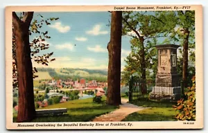 AK Daniel Boone Monument Frankfort Kentucky KY 1945 UNP - Bild 1 von 2