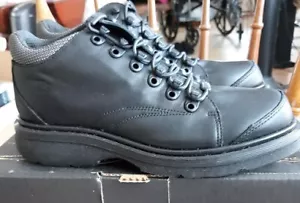 Bota de encaje a punta Doc Martens Black Argo 6 con gancho Y2K Reino Unido 5 EE. UU. 6 - Imagen 1 de 5