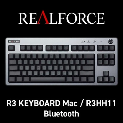 Topre REALFORCE R3 Keyboard R3HH11 Bluetooth 5.0 USB US ANSI 45g Black Silver - Image 1 of 4