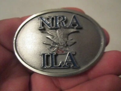 VINTAGE NRA ILA BELT BUCKLE - HEAVY METAL - GW-13 - Image 1 of 3