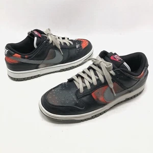 Nike Dunk Low Graffiti Men's Sneakers Sz 8.5 /42 Black Orange Flats Skate - Picture 1 of 9