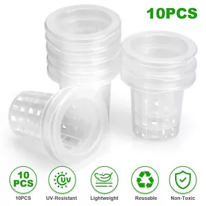 10 Pcs Net Pots Hydroponic Mesh Cups for Hydroponics Basket Planting Flowerpot - Picture 1 of 14