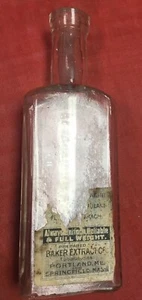 Baker Extract Selected Flavoring for the Trade Clr Glass Bottle Portland ME 1900 - Picture 1 of 7
