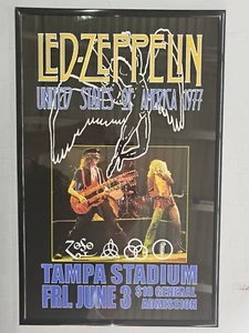 Póster de concierto Led Zeppelin 1977 Tampa Stadium 11 X 17 enmarcado - Imagen 1 de 3
