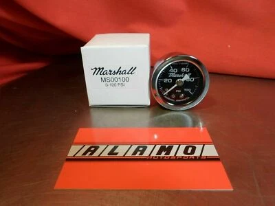 MARSHALL EFI Fuel Pressure Gauge 0-100 BLACK FACE MS00100 - Image 1 of 2