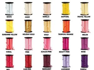 Curling Quality Ribbon 3/16" x 500 yards polypropylene Choose Color