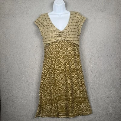 Vestido Athleta Mujer LT Beige Dhara Boho Yoga Viaje Natural Terroso Ligero Foto 1 de 4