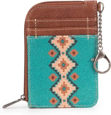 Montana West Wrangler Card Wallet Boho Aztec Credit Card Holder - Turquoise - Image 1 of 4