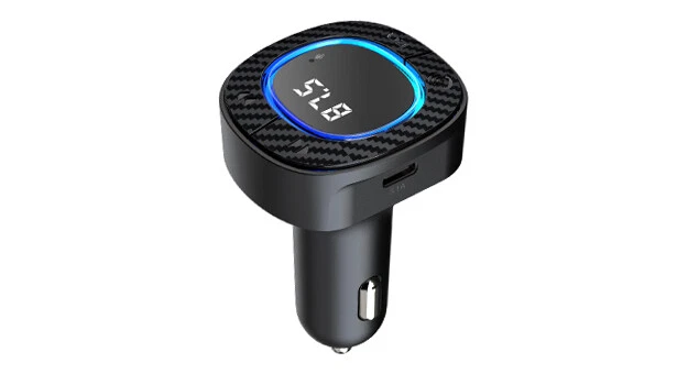 Bluetooth Transmitter Hands-Free Colorful Light USB Type C MP3 WAV - Image 1 of 4