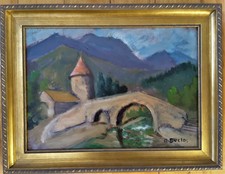 Scandinavian Oil on Board Landscape Signed "G. Duclos"