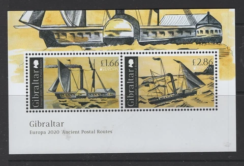 Gibraltar #1756a  (2020 Europa Ships sheet) VFMNH CV $11.50 Cover