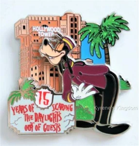 DISNEY WORLD TOWER OF TERROR 15 ANIVERSARIO GOOFY BELLHOP ELENCO EXCELENTE PIN LE 750 - Imagen 1 de 1
