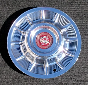 One Genuine 1957 Cadillac Series 62 DeVille Fleetwood 15" Hubcap Wheel Cover OEM - Picture 1 of 15
