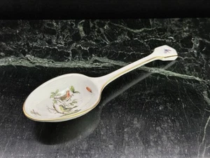 NEW Herend Hungary Rothschild Bird Porcelain Ladle Table Serving Spoon 7.75 in W - Picture 1 of 10