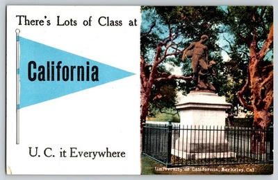 Postal - Tarjeta de felicitación de banderín - Universidad de California Berkley - De colección Foto 1 de 2