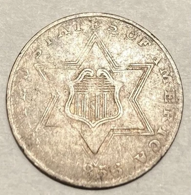 1856 Three Cent Silver - Image 1 of 2