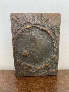 Bronze Stoßgriff Türgriff Brutalist Design Vintage Alpan 70er Jahre - Bild 1 von 12