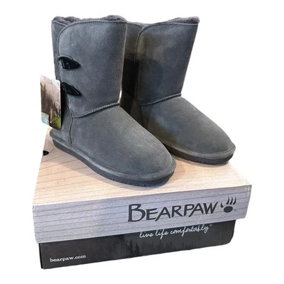 Новый Bearpaw женщин искусственного меха Abigail 682W уголь 030 замши переключения ботинки Sz 6 - Изображение 1 из 4