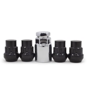 Locking Lug Nuts ¦ Wheel Locks ¦ 12x1.5 ¦ Black ¦ Bulge Acorn Lock Set ¦ GM Cars - Picture 1 of 1