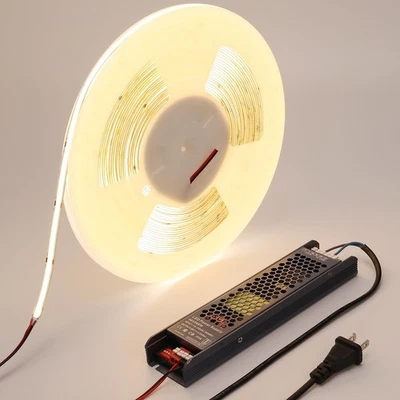 48V COB LED Strip Light 65.6ft, 4000K Natural White Flexible Cuttable LED Tap... - Immagine 1 di 4