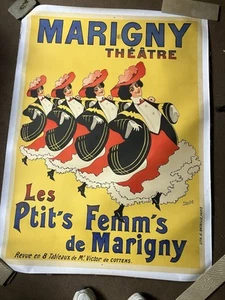 Vintage Original French Theater Poster Marigny Litho 1900 - Picture 1 of 6