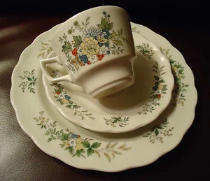 ROYAL DOULTON NEW HAMPSHIRE TC 1134 CUP & SAUCER & SIDE DISH 8 1/2 INCH PLATE - Foto 1 di 7